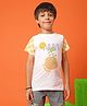 Tales & Stories Cotton Half Sleeves Beach Theme Printed Tee - White