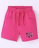 Doreme Single Jersey Knit Shorts With Text Print - Pink