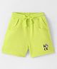 Doreme Single Jersey Knit Shorts With Floral Print - Neon Yellow