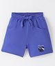 Doreme Single Jersey Knit Above Knee Length Shorts With Unicorn Print - Columbia Blue