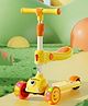 Babyhug Leo 3 Wheel Kids Kick Scooter with Foldable Seat with LED Wheels & Wide Deck with 3 Level Adjustable Handlebar - Yellow| Lean-to-Steer| Toy for 3 to 12 year Boys and Girls| Gifting Option