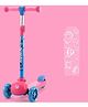 Baby Blaze Space Theme Kids Kick Scooter with PU Wheels Wide Standing Deck & 3 Level Adjustable Handlebar - Pink & Blue