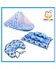 SafeChamp Skyler Baby Feeding Pillow And 4 Piece - Bed Set With Pillow And 2 Bolsters And Bedding Set Combo (Pack - 3) (Blue)