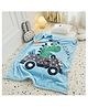 Butterthief Monkey Printed Double Layered Mink Reversible Baby Blanket for Kids & Toddlers - Purple
