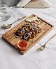Think Artly Dahlia Platter cum Serving Tray in Acacia Wood - 0.696 kg