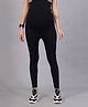 Zelena Solid High Waisted Pregnancy Leggings - Black