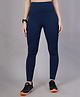 Zelena Solid High Waisted Postpartum Leggings - Navy Blue