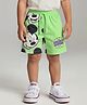 Babyhug Disney  Cotton Above Knee Length Shorts with Mickey Mouse Print- Green