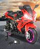 Babyhug R1 EV Battery Operated Ride On Bike With Music LED Lights & Hand Accelerator - Red