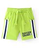 Babyhug Cotton Looper Knit Shorts Soccer Ball Print - Lime Green