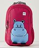 Wiki Champ 2 Hippo Backpack Red - 15 Inches