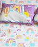 SilverLinen Over the Rainbow Double Bedsheet with Two Pillow Covers -Multicolour