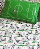 SilverLinen Football Fever Double Bedsheet with Two Pillow Covers -Multicolour