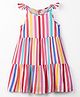 Beebay Sleeveless Candy Striped Dress - Red & White