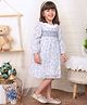 Beebay Cotton Full Sleeves Dress Floral Print - White