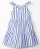 Beebay Sleeveless Striped Tiered Dress - Blue