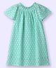 Beebay Half Sleeves Lace Detailed A Line Dress - Sea Green