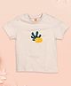 Ooka Baby Soft Cotton Half Sleeves Fox Printed Tee - Beige