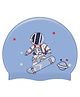 KARBD Cartoon Design Super Soft Silicone Swimming Cap for Kids - Blue Space