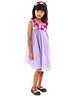 A Little Fable Sleeveless Floral Applique Dress - Lavender Purple