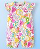 Babyhug 100% Cotton Frill Sleeves Romper Fruit Print - Multicolor