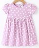 Ollypop Sinker Knit Half Sleeves Frock Floral Print- Lilac