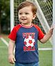 Babyoye  100% Cotton Knit With Eco Jiva Finish  Half Sleeves T-Shirt with Football Print - Multicolour