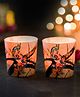 Kolorobia Charismatic Peacock Candle Votive Set of 2