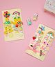Yellow Bee Set Of 26 Fruits & Star Embellished Tic Tac and Aligator Hair Clips - Multi Colour