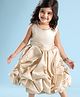 Mark & Mia Woven Sleeveless Knee length Partywear Balloon Frock - Golden