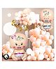 CAMARILLA Baby shower Decoration Items With Arch Glue Dot/welcome New Born Baby Decor Kit Multicolour Iatex Balloon Backdrop Garlend Decoration Baby Shower Baby Shower string Banner Boy Girls Face Foil (57 pcs)