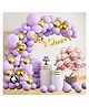 Baby Shower Decoration Items Kit for Home Mom to be Decor Baby Shower Banner, Purple Pastel Balloons, Golden Foil Star, Arch Strip, Metallic Balloons Maternity Photoshoot(Set of 44pcs)