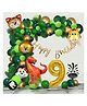 CAMARILLA Dinasour Jungle Theme Birthday Decoration Animal Character Foil Balloon Theme 9Th Birthday Party Decorations/Dinasour Foil Balloons(72PCS)