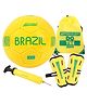 Speed UP 4 in 1 Football Combo Set Toy Gift For Kids 1 Football 1 Pair Shin Guard 1 Pump 1 Bag Birthday Gift for Boys Girls Toddler