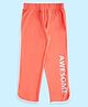 Pantaloons Junior Awesome Text Printed Track Pant - Coral