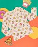Pantaloons Junior Full Sleeves Pizza & Burger Printed Tee -  Beige