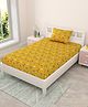 COO COO Mafatlal 144 TC Cotton Single Printed Flat Bedsheet (Pack of 1, Yellow)