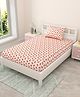 COO COO Mafatlal 144 TC Cotton Single Printed Flat Bedsheet (Pack of 1, Red)