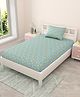 COO COO Mafatlal 144 TC Cotton Single Printed Flat Bedsheet (Pack of 1, Blue)