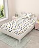 COO COO Mafatlal 144 TC Cotton Single Printed Flat Bedsheet (Pack of 1, White)