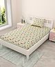 COO COO Mafatlal 144 TC Cotton Single Printed Flat Bedsheet (Pack of 1, Brown)