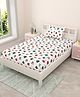 COO COO Mafatlal 144 TC Cotton Single Printed Flat Bedsheet (Pack of 1, Red)