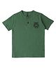 Earth Conscious Half Sleeves Tiger   Printed Tee - Olive Green