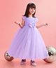 Babyhug Cap Sleeves Party Wear Gown With Lace Detail & Sequin Detailing - Lavender