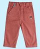 Pantaloons Baby Solid Trousers - Rust