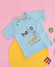 Pantaloons Baby Half Sleeves Bunnies Printed Tee - Sky Blue