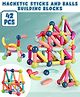 Fiddlerz Magnetic Sticks 42 Pcs Building Blocks For Kids- Big Magnetic Toys For Kids Girls Boys Toddlers