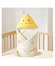 StarAndDaisy Swaddle Blankets for Newborn Babies, Infant Wrap with Hood for Newborns with Soft and Breathable Fabric  Yellow