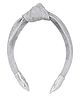 Aye Candy Knot Detailed Shimmered Hair Band - Silver