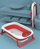 Babyhug Foldable Baby Bath Tub with Soap Space - Red